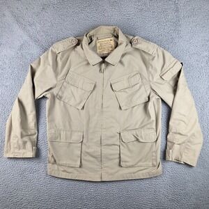 Alpha Industries Ripstop Military Field Jacket Mens XL Tan Utility Cargo